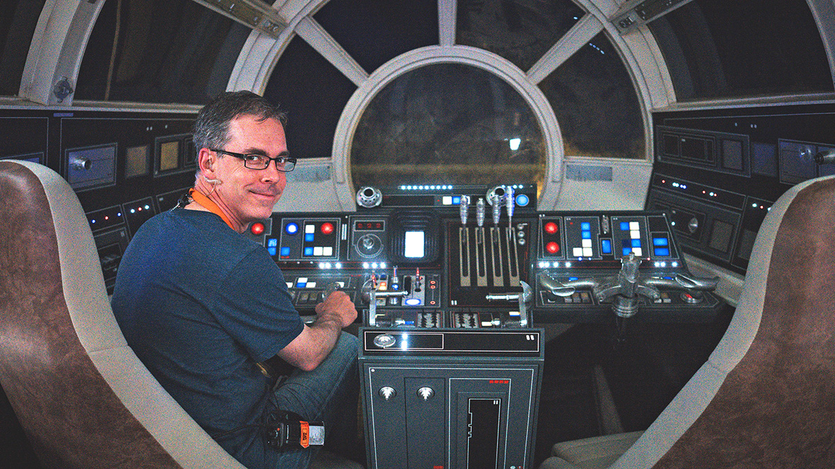 Rob Bredow on the set of the Millennium Falcon for 'Solo'