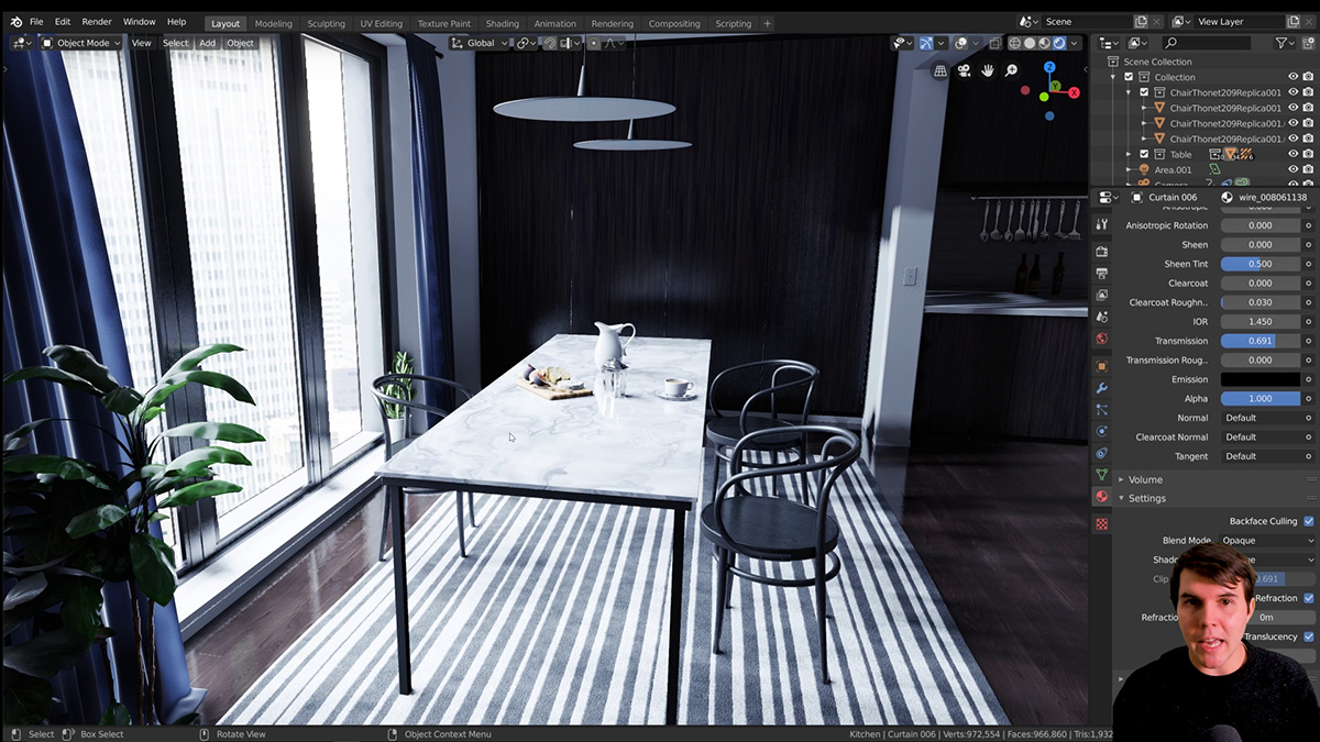 A snapshot from Price's real-time archviz tutorial