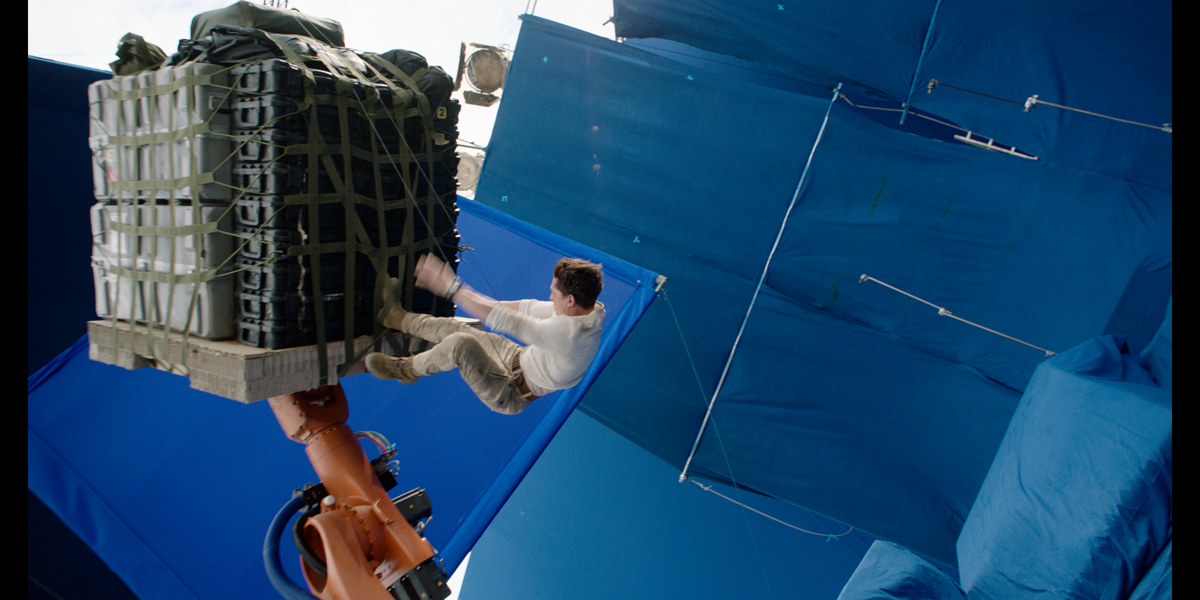 Robot arms, wires and VFX helped Tom Holland’s character leap across those cargo crates in 'Uncharted' 10