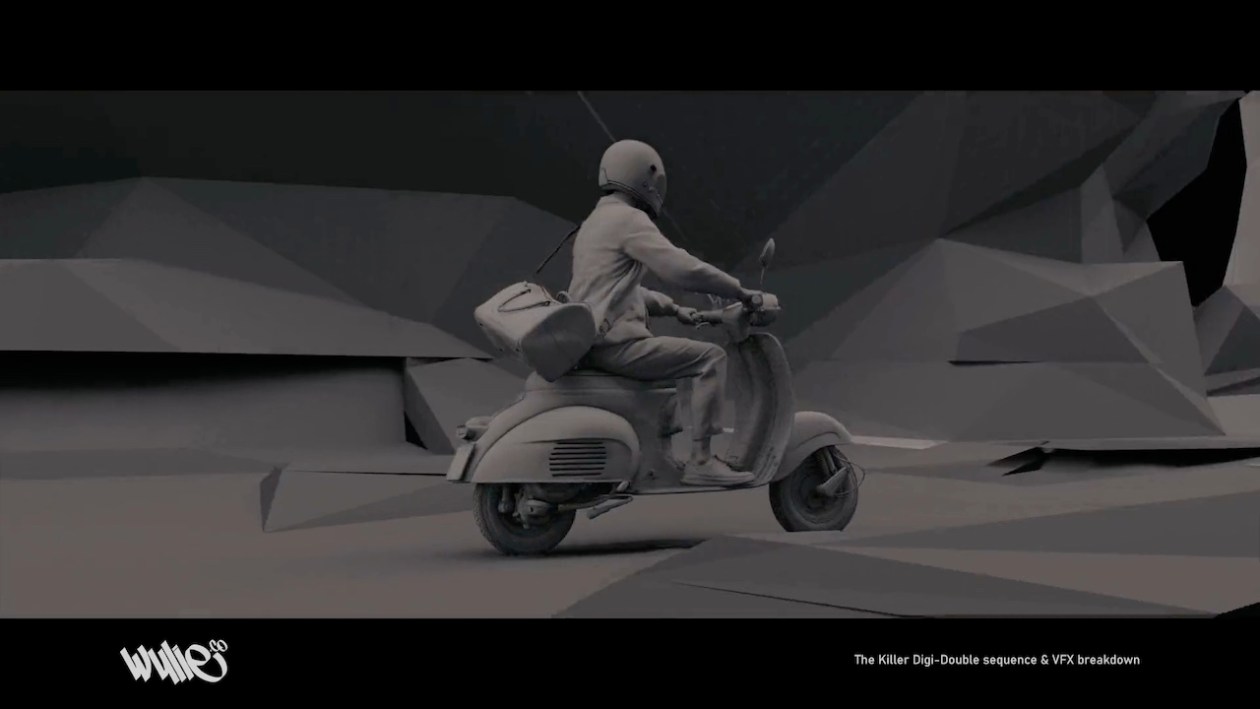 Some more amazing invisible effects from 'The Killer' - befores & afters