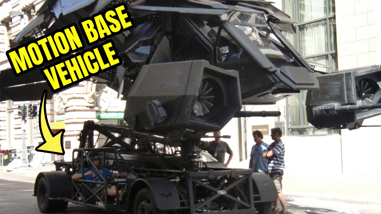 The crazy vehicle they built for The Bat